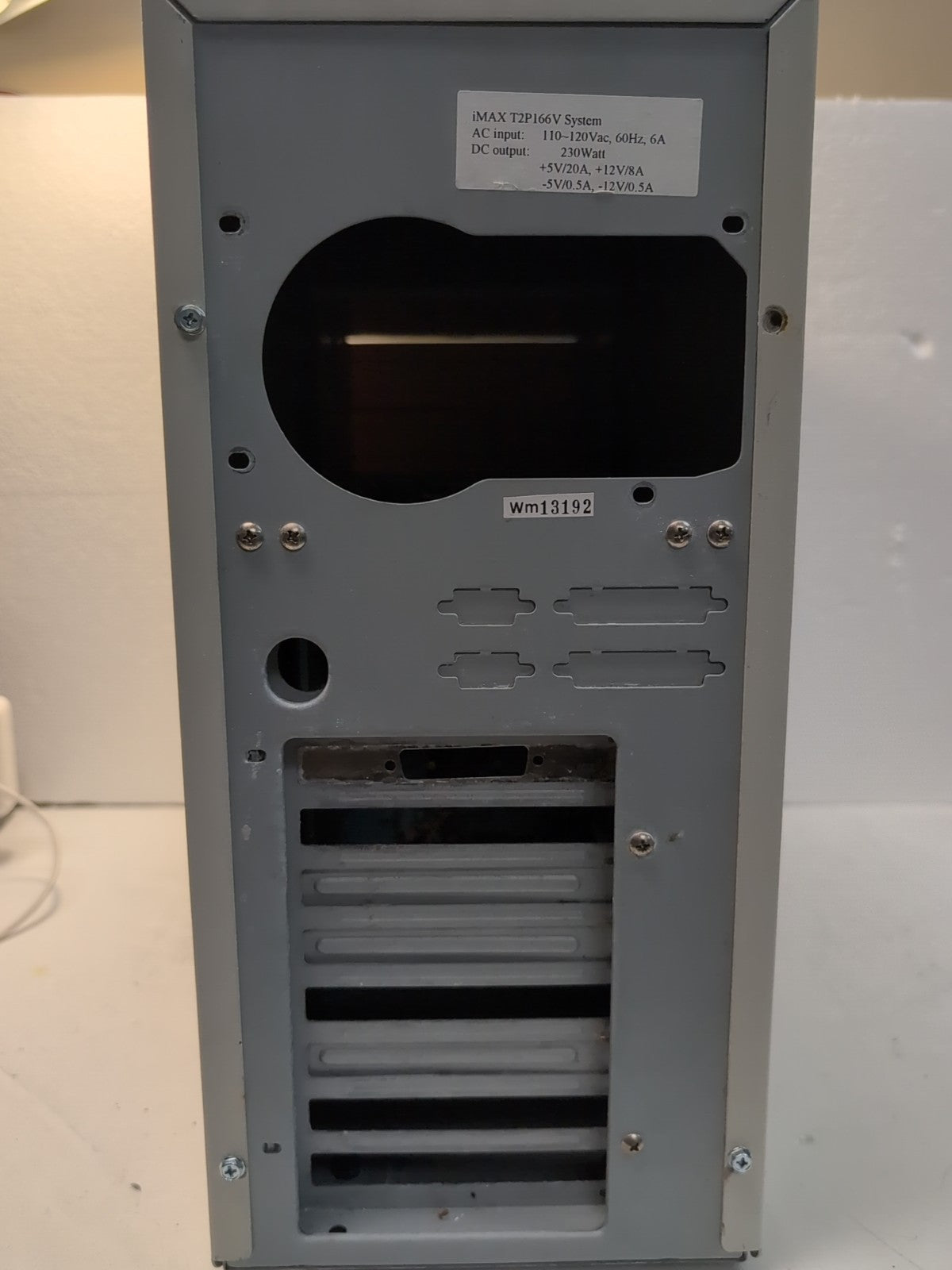🔥 Vintage iMAX T2P166V AT Middle Tower Computer Case (For DIN-5 Keyboard ) -