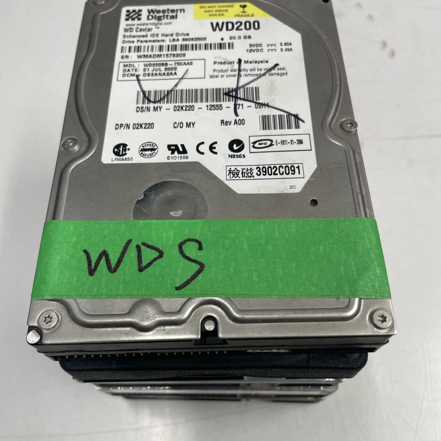 Lot Of 5- Mixed Brand Desktop IDE HDD 20G 3.5” Hard Drive Tested & Working +