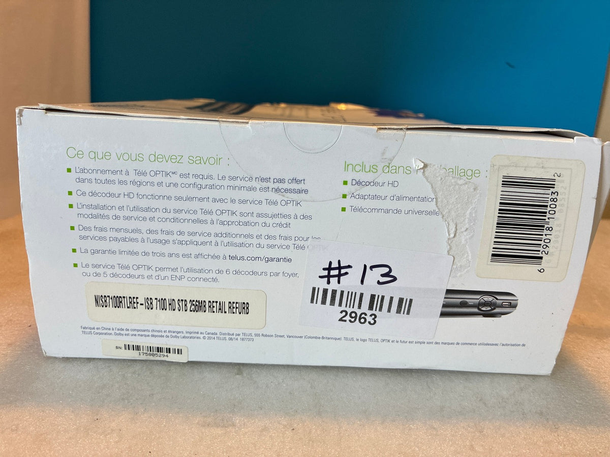 🔥 Cisco ISB7100 HD Digital Cable Set-Top Box for TELUS Optik TV, 256MB Black