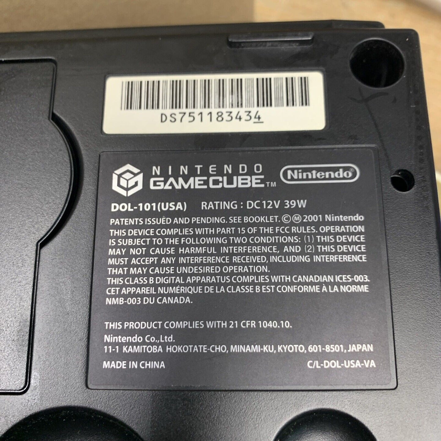 Nintendo DOL-101 GameCube Console - Black With Game