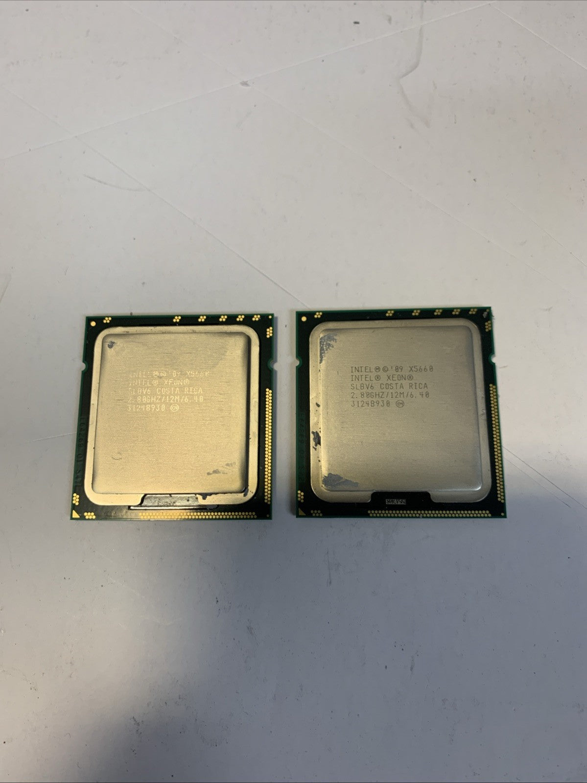 Matched pair Intel Xeon X5660 SLBV6 2.8 GHz 6-Core Socket LGA 1366 CPU Processor
