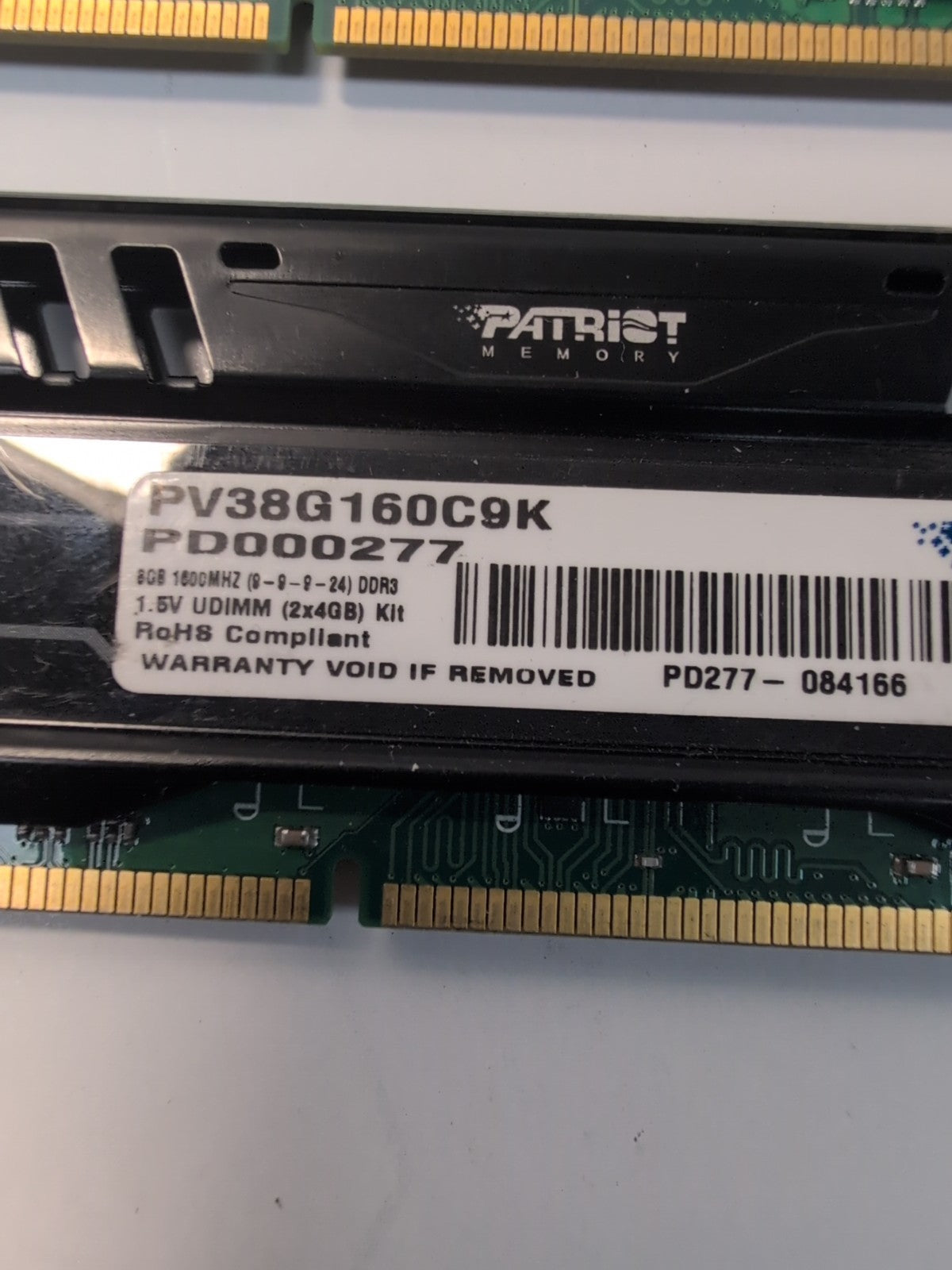 🔥 Patriot Memory Viper 8GB (2x4GB) DDR3-1600 PC3-12800 PV38G160C9K Desktop RAM-