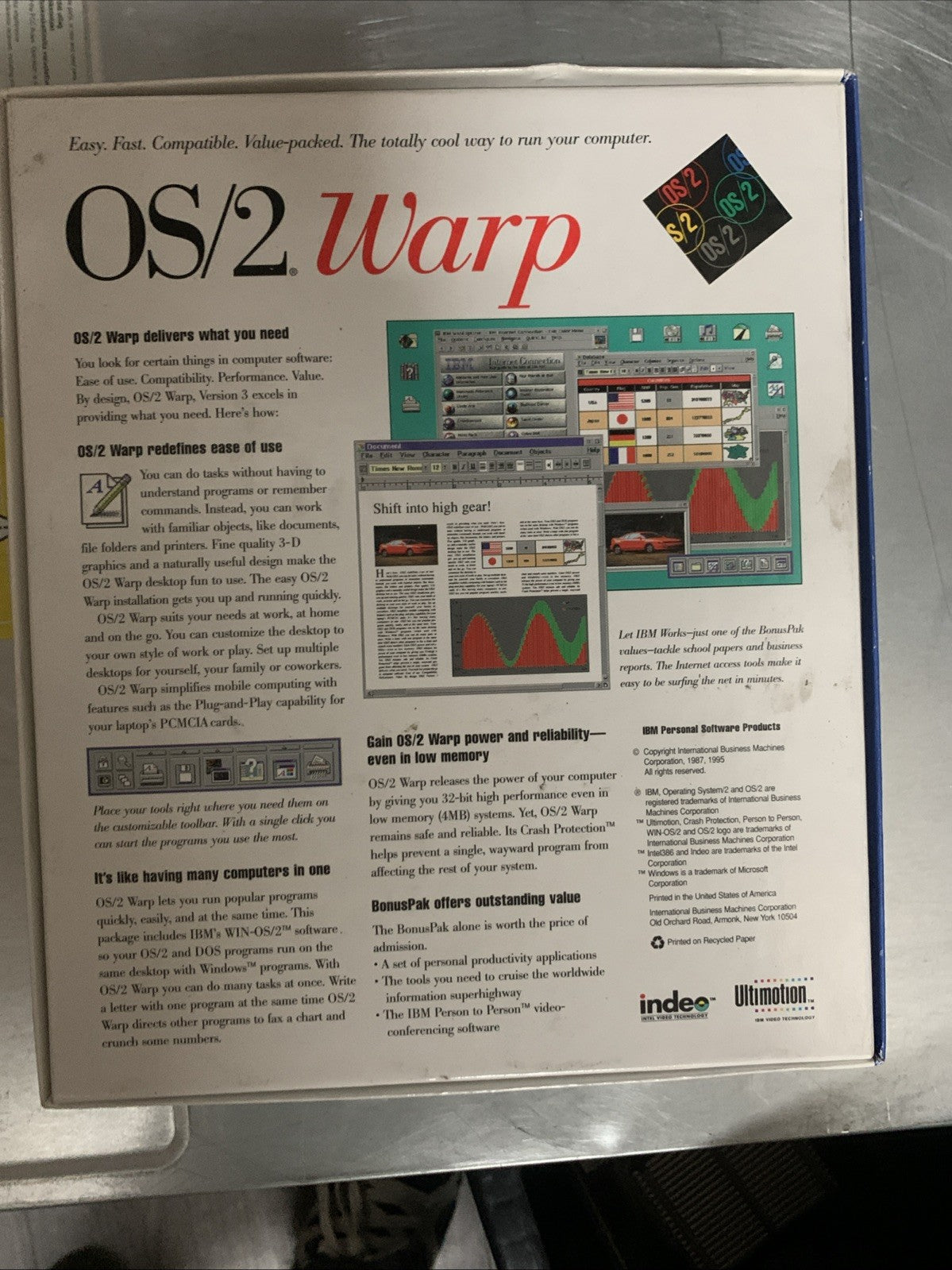 Unused - Vintage IBM OS/2 Warp Version 3 with BonusPak 3.5" Floppy Disks