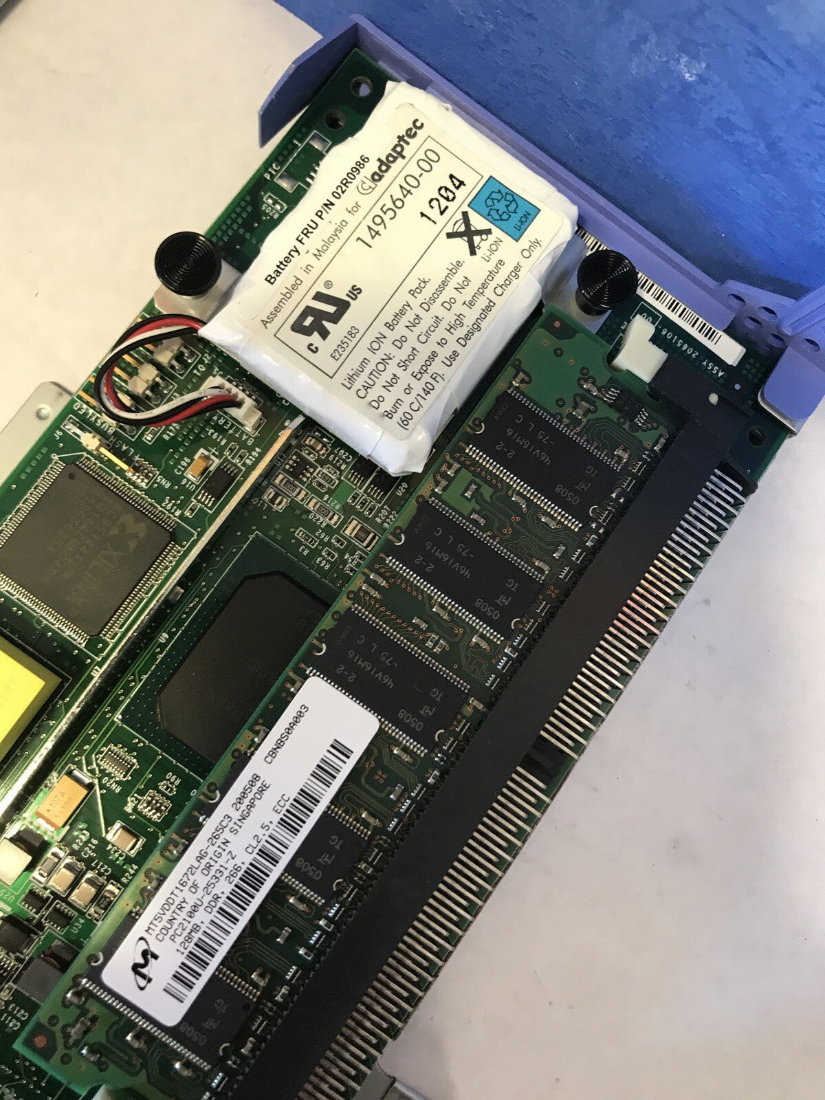 1x IBM 02R0985 Serveraid 6M Dual Channel Pcix Ultra320 Scsi Controller w/ 128Mb