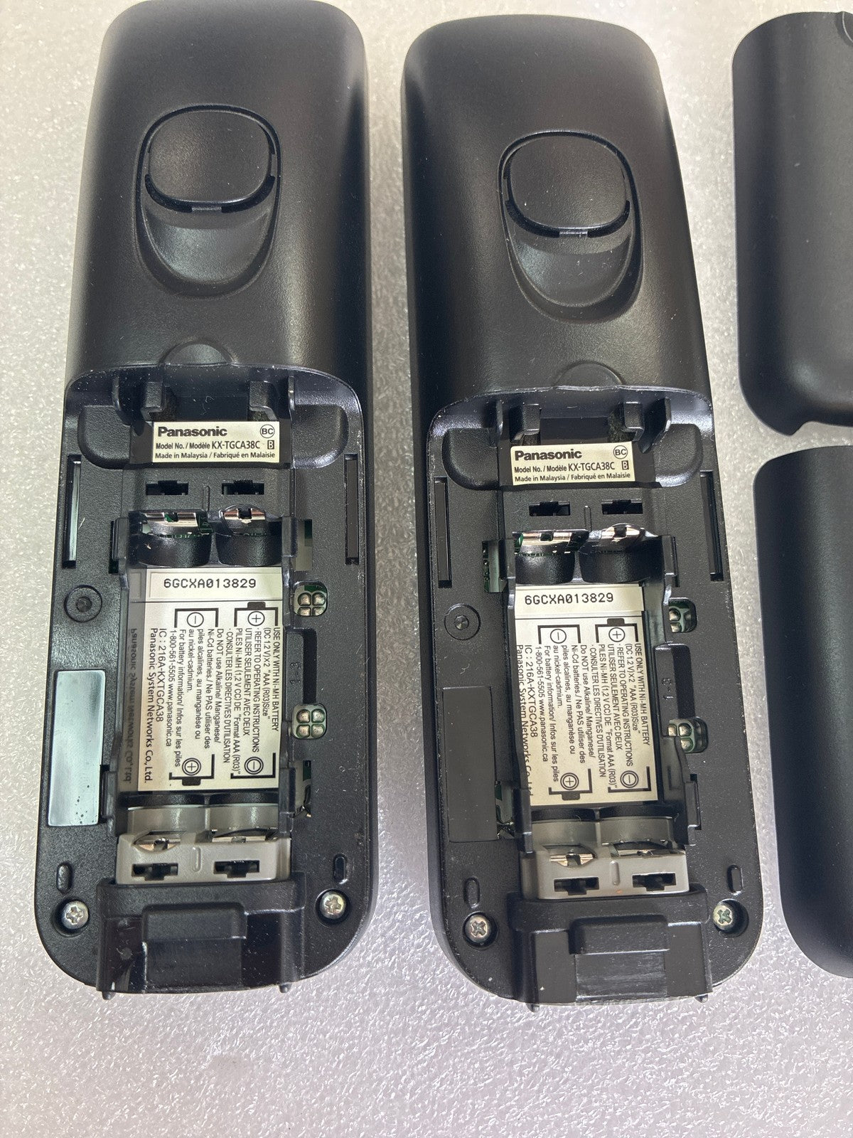 🔥 Panasonic KX-TGCA38C Cordless Phone Handsets - Set of 2, Black