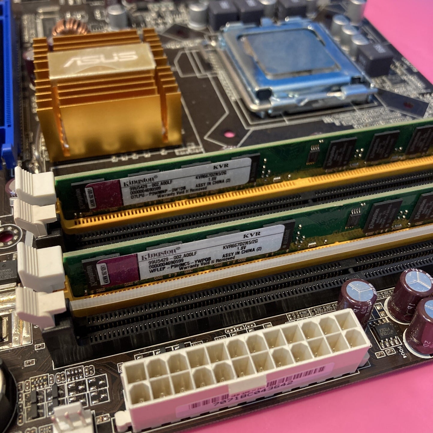 ASUS MOTHERBOARD P5QL-VM DO motherboard W/ Intel E7500 /2x2GB Ram/ IO Plate