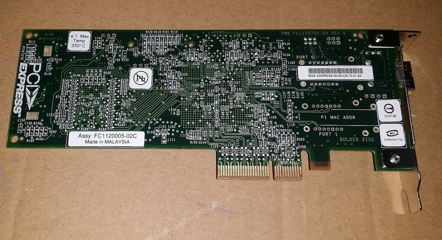 Lot of 9 EMULEX FC1110406 Fiber Channel Host Adapter Card