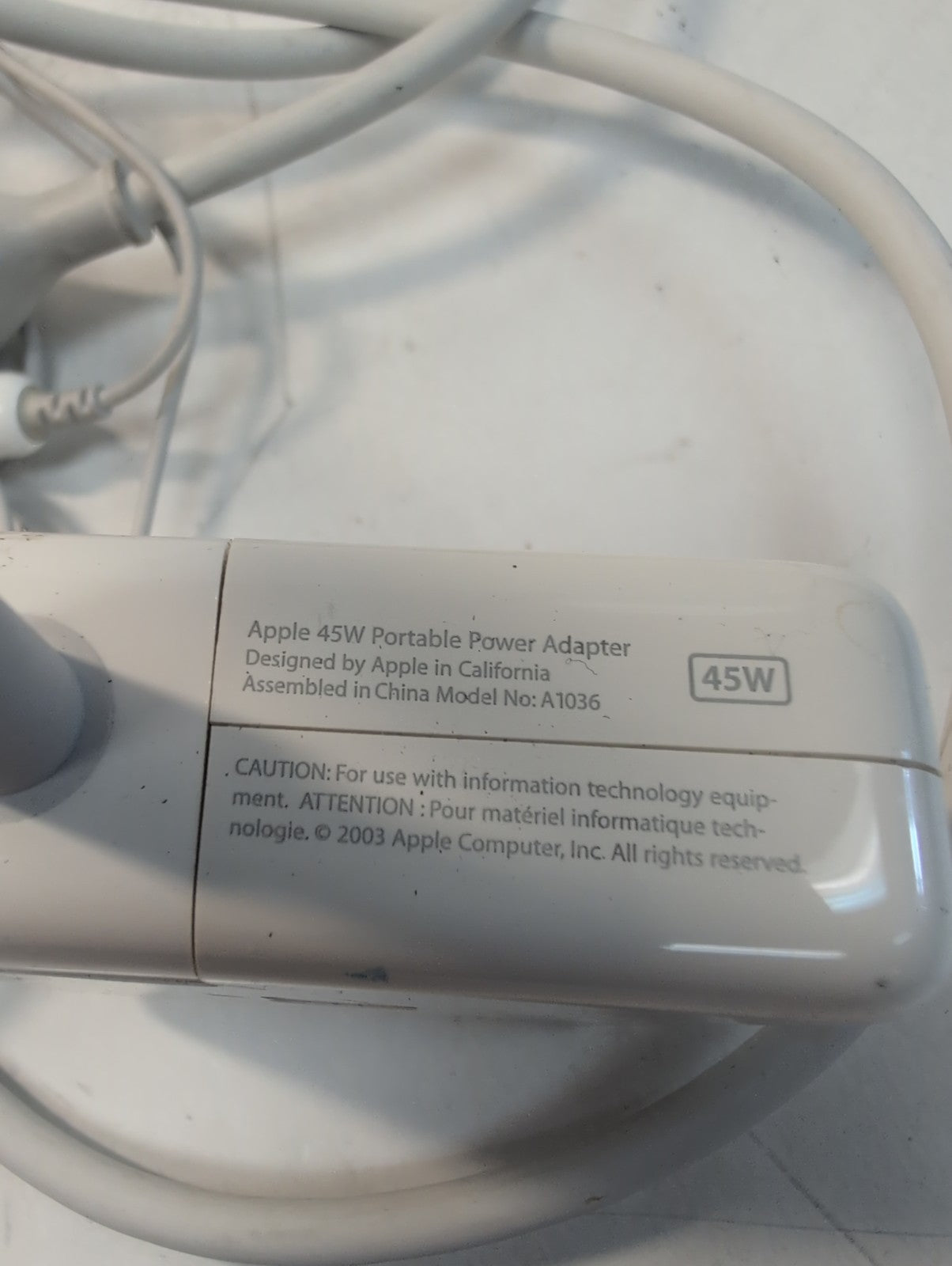 🔥 Genuine 2001 Apple iBook G3 G4 PowerBook Power Adapter Charger 45W A1036 -