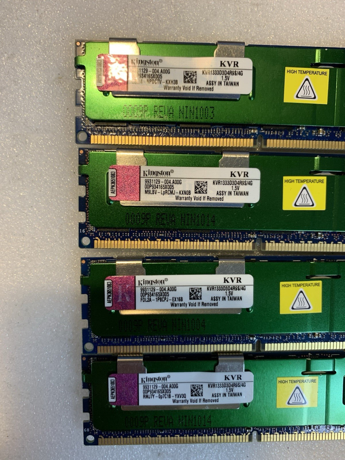 Kingston 16GB (4x4GB) DDR3 1333 ECC Registered RDIMM KVR1333D3D4R9S