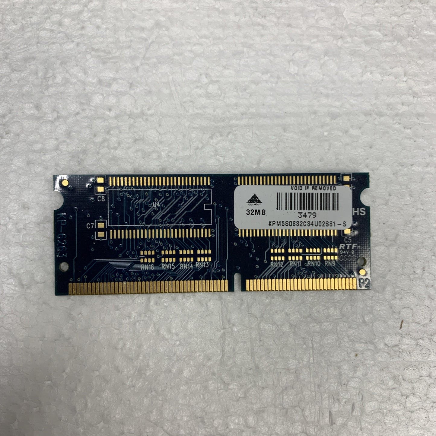 🔥Kingston 32MB SDRAM Laptop Memory SO-DIMM 144-Pin KPM5S0832C34U02S81-S Vintage