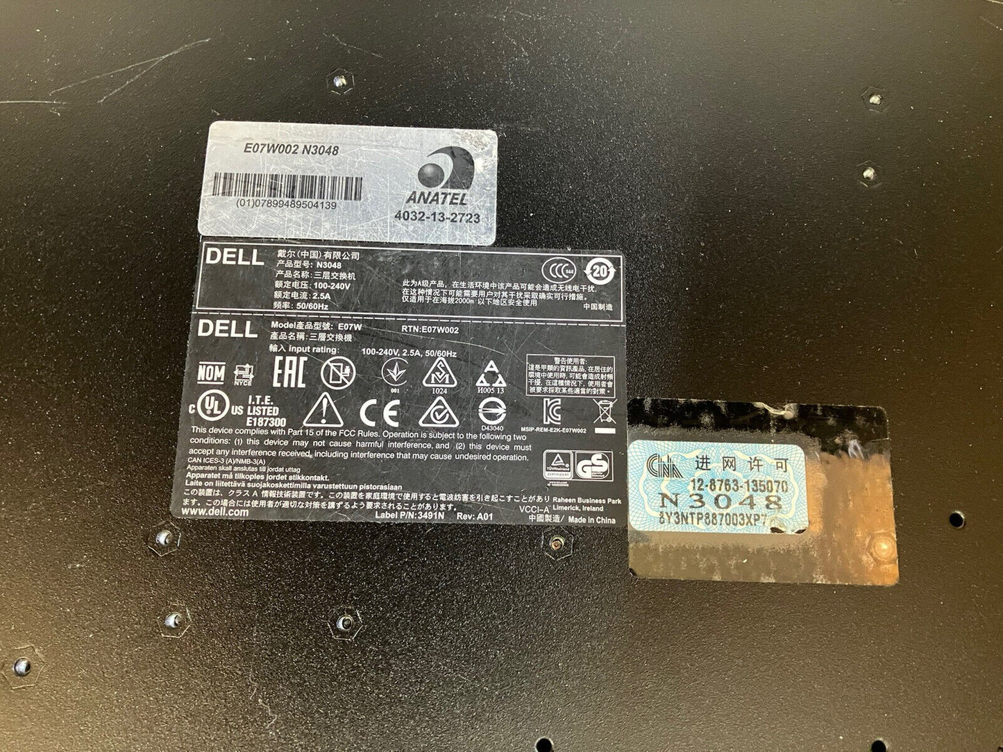 ~ Dell E07W002 N3048 48-Ports L3 Switch & 2 x 10G SFP & Dual AC