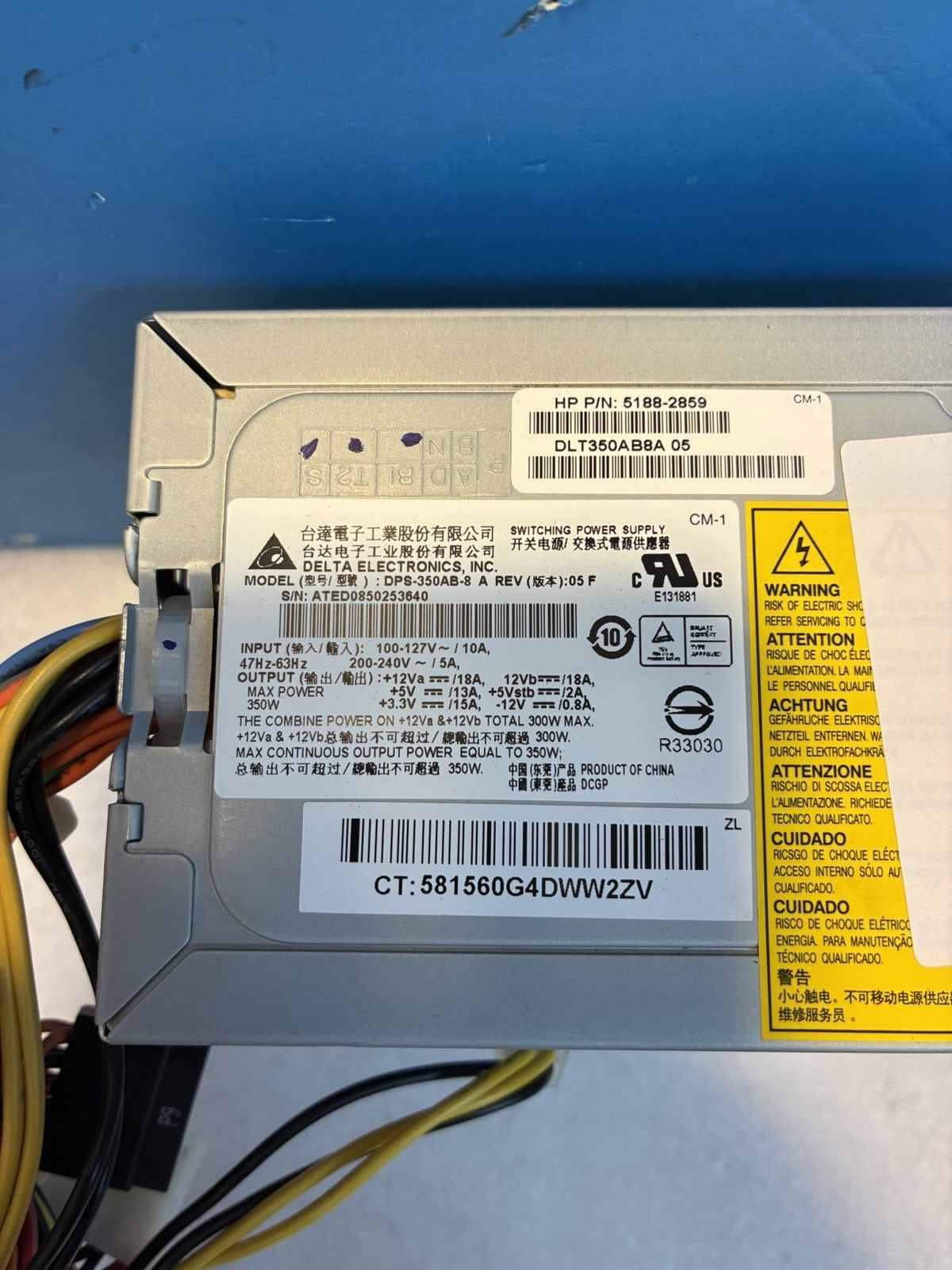 🔥HP Pavilion Elite M9520F ATX SWITCHING POWER SUPPLY 350W DPS-350AB-8 5188-2859