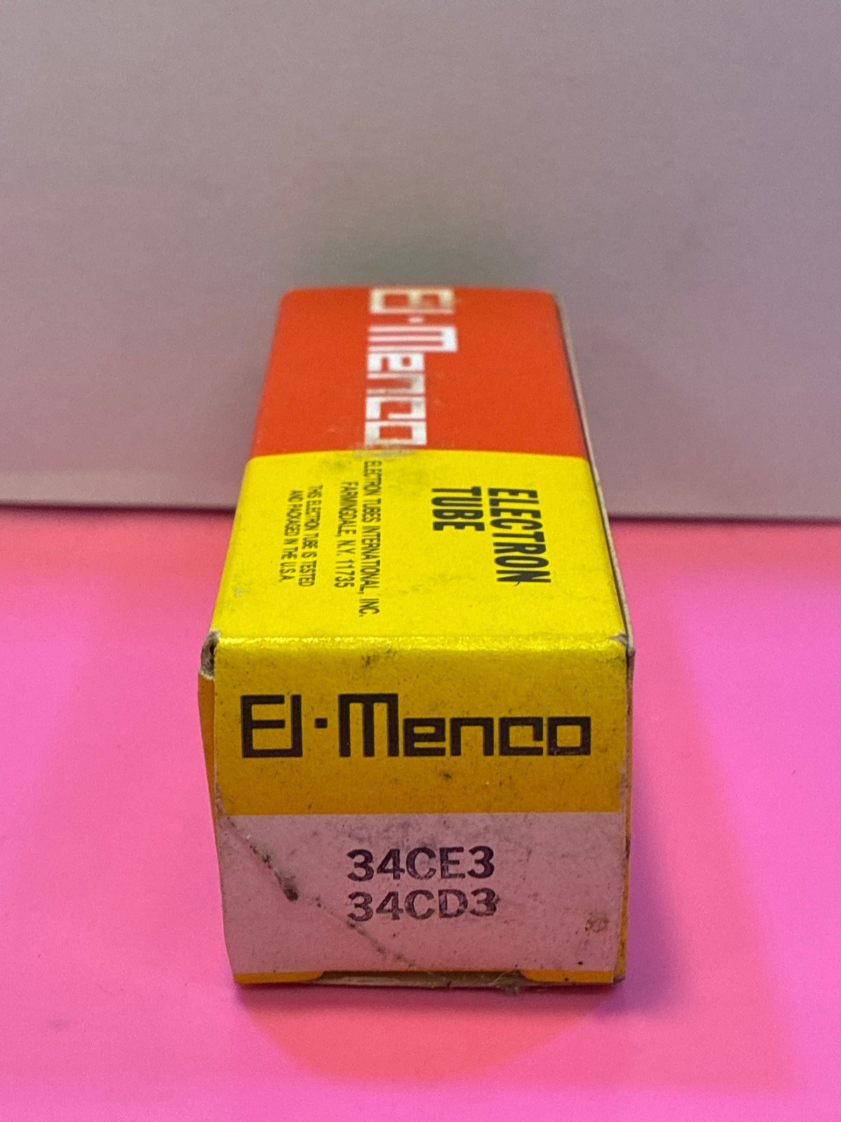 🔥 El-Menco 34CE3 / 34CD3 Electron Tube NOS Vintage USA Vacuum Tube