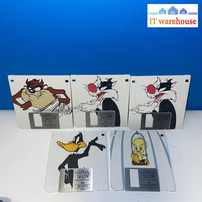 5X 3.5 Inch Looney Tunes Floppy Disk