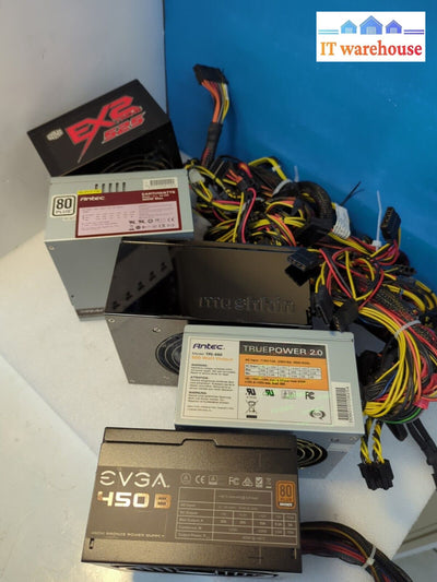 5X Mixed Brand Antec/Ocz/Cooler Master Atx 450-550W Power Supply Tested -