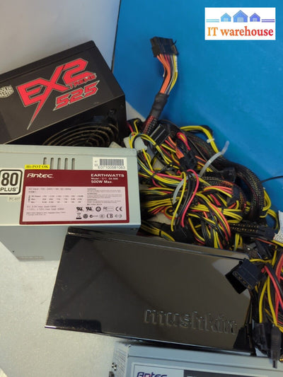 5X Mixed Brand Antec/Ocz/Cooler Master Atx 450-550W Power Supply Tested -