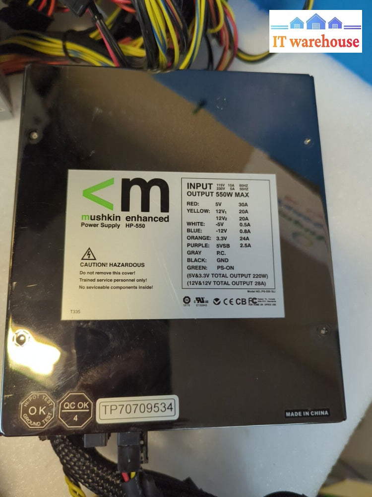 5X Mixed Brand Antec/Ocz/Cooler Master Atx 450-550W Power Supply Tested -