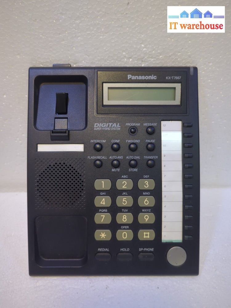 - 5X Panasonic Kx-T7667 Kx-T7667C-B 12 Button Telephone Base (No Handset/Stand)