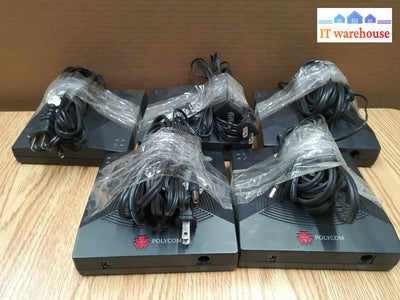 - 5X Polycom Soundstation 2W 2201-67810-160 1.9Ghz Wireless Base Station W/Ac