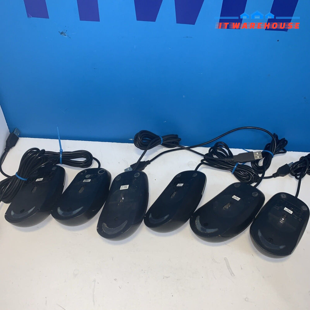 6 x Dell M-UVDEL1 T0943 DJ301 Blue & Silver USB Wired 3-Button Optical Mouse