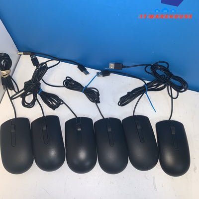 6 x Nice Dell USB Wired 3-Button Optical Mouse