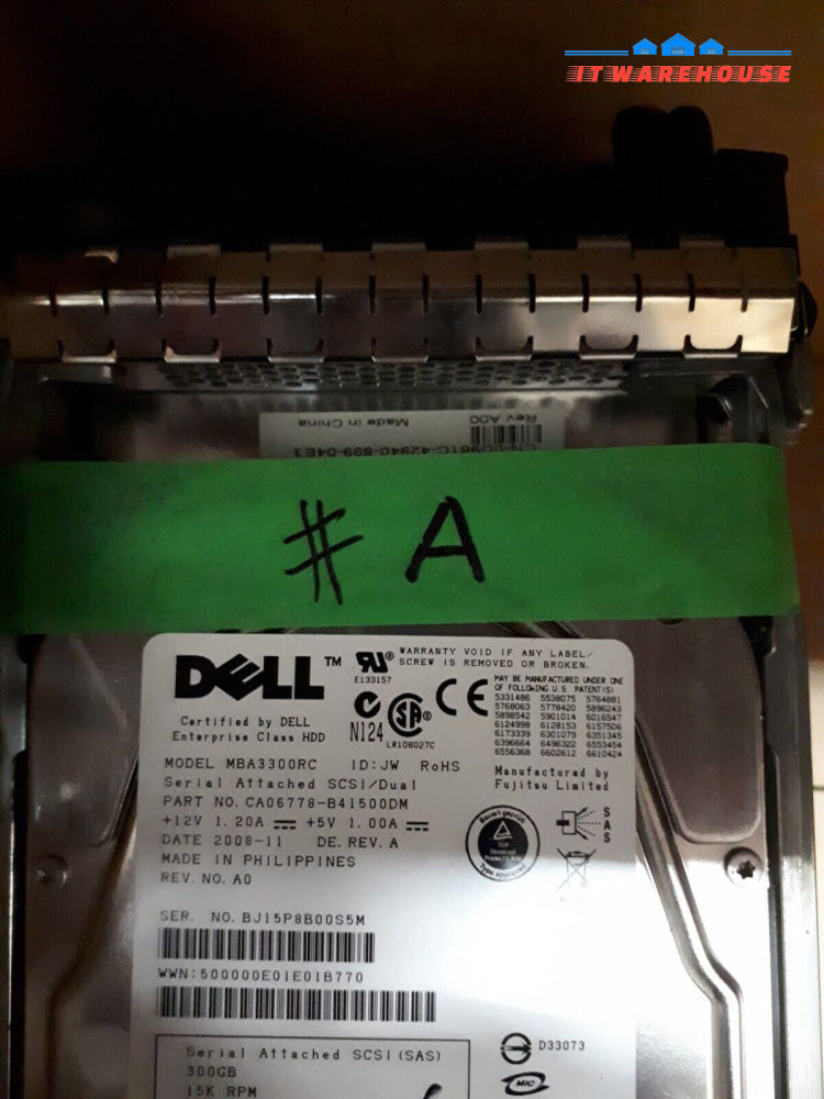 $ 6x Fujitsu Dell MBA3300RC 300 GB 3.5 in SAS Enterprise Hard Drive