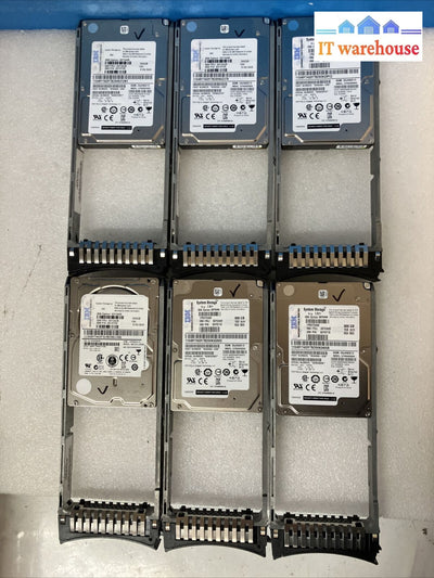 6X Ibm 00Y2499 300Gb 15K Sas 2.5’ Hdd St9300653Ss 00Y2428 Pn 00Y5718 W/ Caddy ~