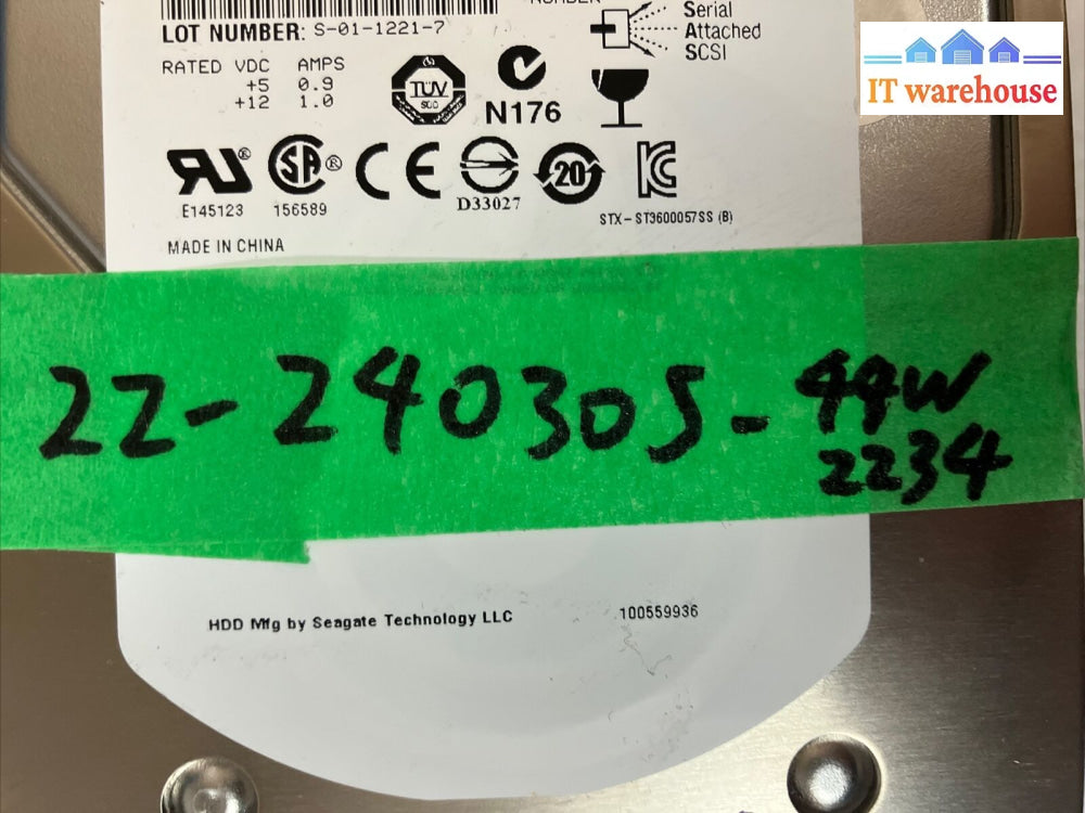 6X Ibm 44W2234 300Gb 15K Sas Hdd St3300657Ss Fru 44W2235 P/N 44W2238 W/ Caddy ~