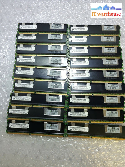 - 72Gb (18X4Gb) Micron Pc3-10600R Mt36Jszf51272Pz-1G4F1Dd Server Ram 500203-061