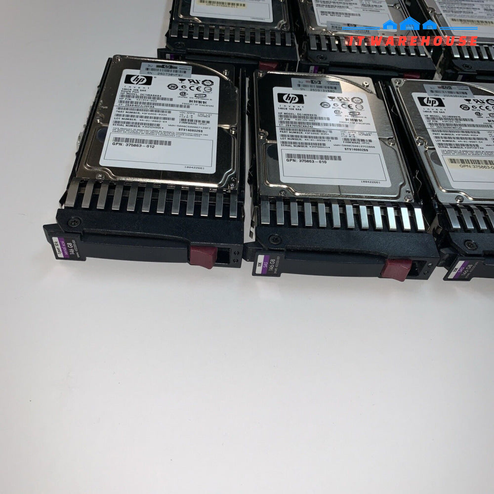 (7x) 146GB HP 431954-003 432320-001 375863-012 2.5’’ SAS 1 10K Hard Drive