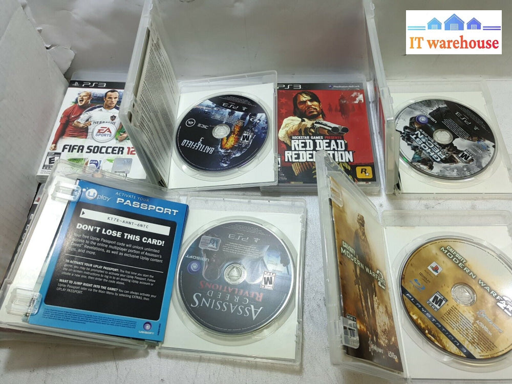 - 7X Ps3 Game Disc With Box (Fifa12 Battlefield3 Red Dead Redemption Cod 2...)