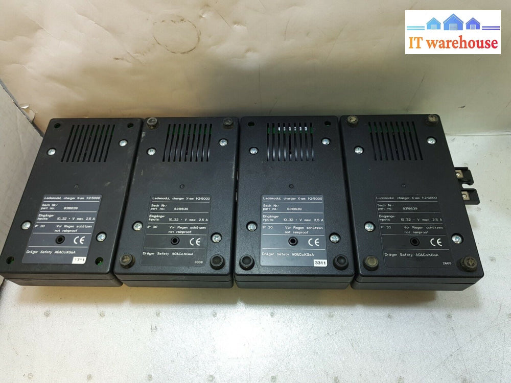 8 = 2*4X Drager X-Am 1/2/5000 4-Gas Multi Gas 8318639 Charger (No Ac Adapter)