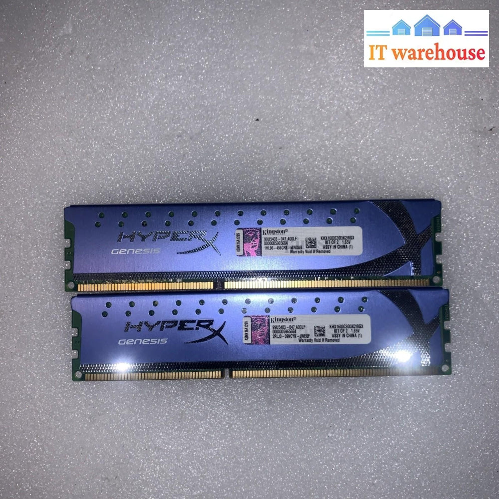 8GB (2×4GB) Kingston HyperX DDR3-1600 PC3-12800 CL9 KHX1600C9D3K2/8GX RAM Kit