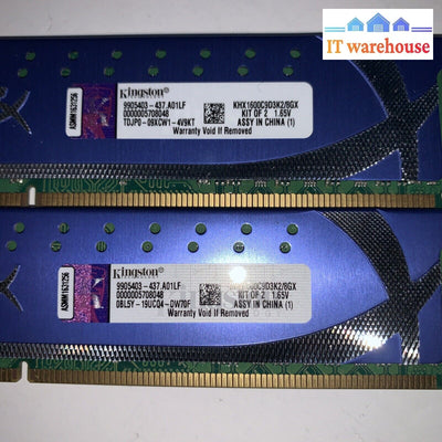 8GB (2X4GB) KINGSTON HYPERX 1600MHZ DDR3 KHX1600C9D3K2/8GX