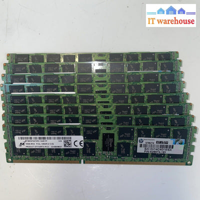 8X 16Gb Micron Pc3-10600 Ddr3-1333Mhz Ecc Reg Cl9 240P Mt36Ksf2G72Pz-1G4E1Ff