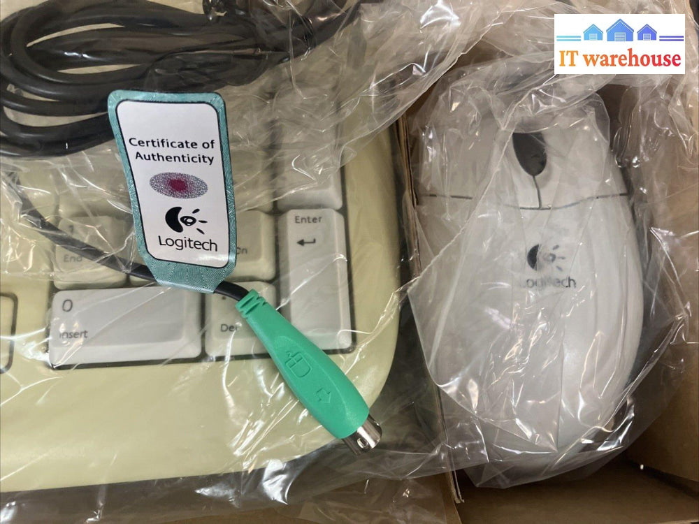 (New) Logitech Delux V-Su61 Ps/2 Querty Keyboard P/N:867445-0403 With Mouse ~