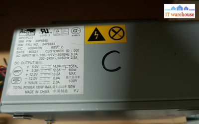 - Acbel Ibm 24P6880 24P6883 Power Supply 185W 20 Pin For M42 @@@