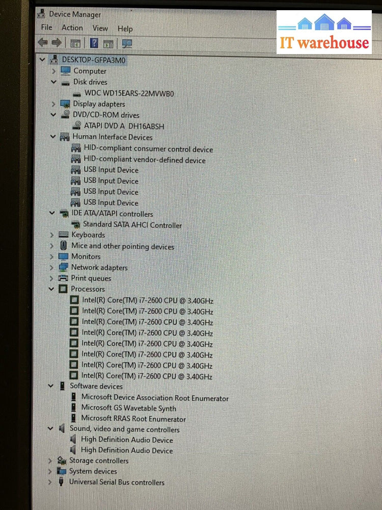 Acer Aspire M3970 Pc | I7-2600 Cpu 8Gb Ram 1.5Tb Hdd Windows 10 Pro +