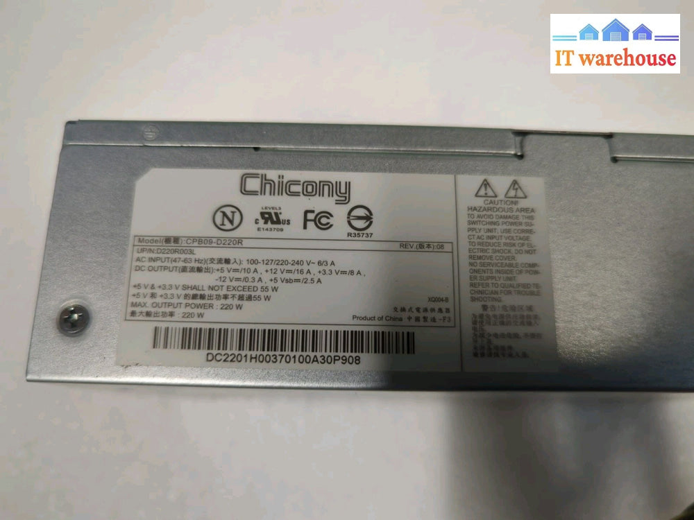 ACER Aspire X1301 Replacement CHICONY CPB09-D220R 220W Power Supply