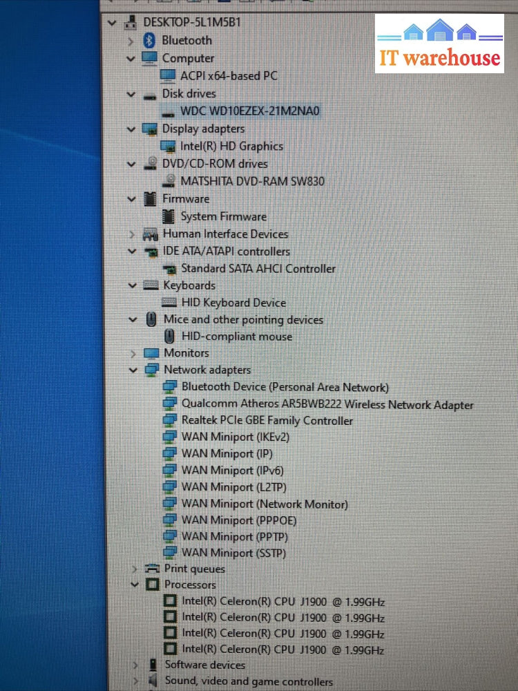 Acer Aspire X Axc-603-Er12 Sff Pc Intel J1900 Cpu / 8Gb Ram 1Tb Hdd Win 10 ~