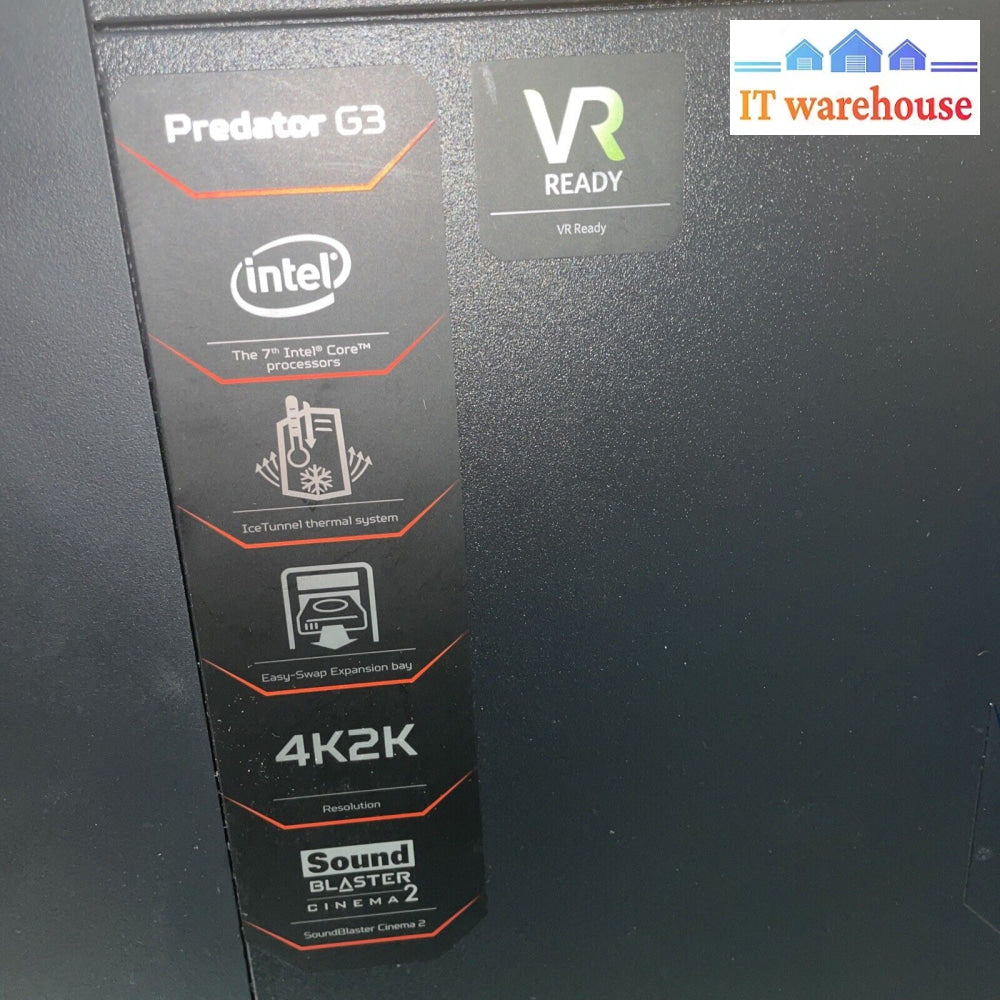 Acer Predator G3 710-Ur12 I5-7400 16G /500G Ssd + 1Tb New Hd Gtx 1060 (Vr Ready)