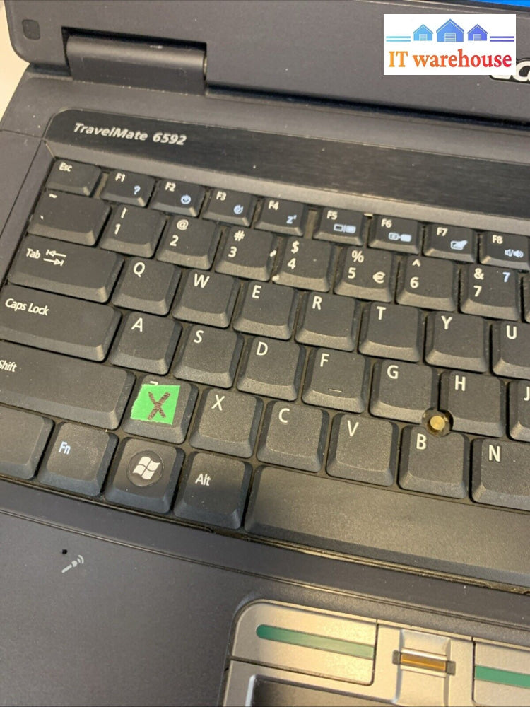 Acer Travel Mate 6592 C2D T7300 2GB 750GB Windows xp pro sp3 (one key defective)