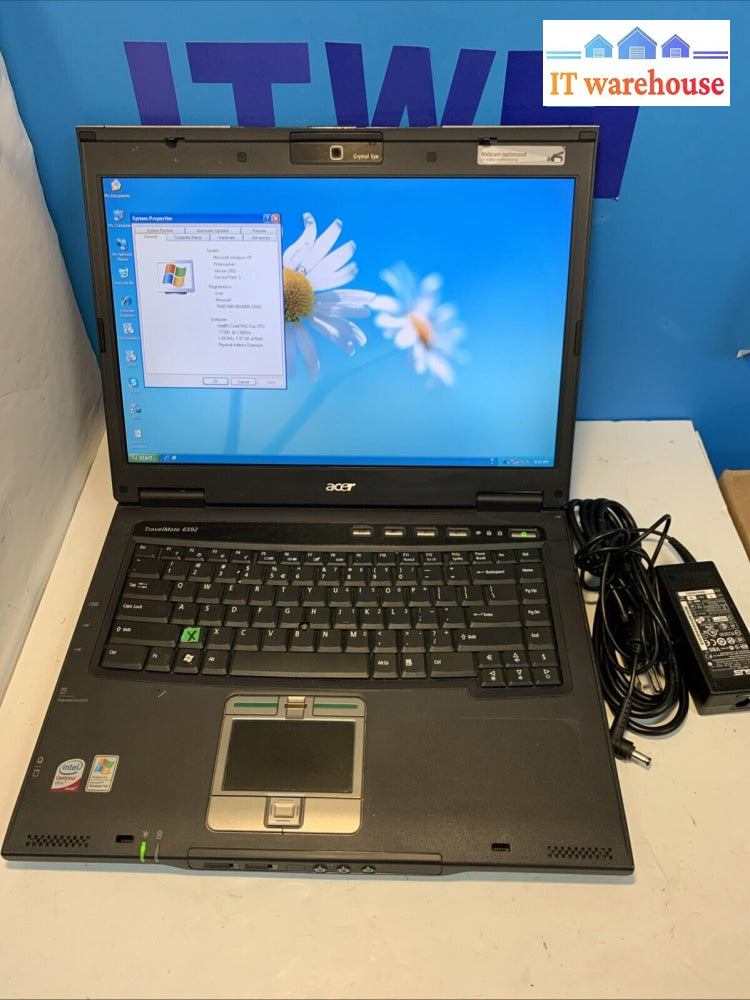 Acer Travel Mate 6592 C2D T7300 2GB 750GB Windows xp pro sp3 (one key defective)