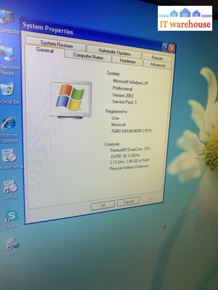 Acer Veriton SFF Duo core E6700 3GB 250GB Windows XP Pro SP3 (wifi)