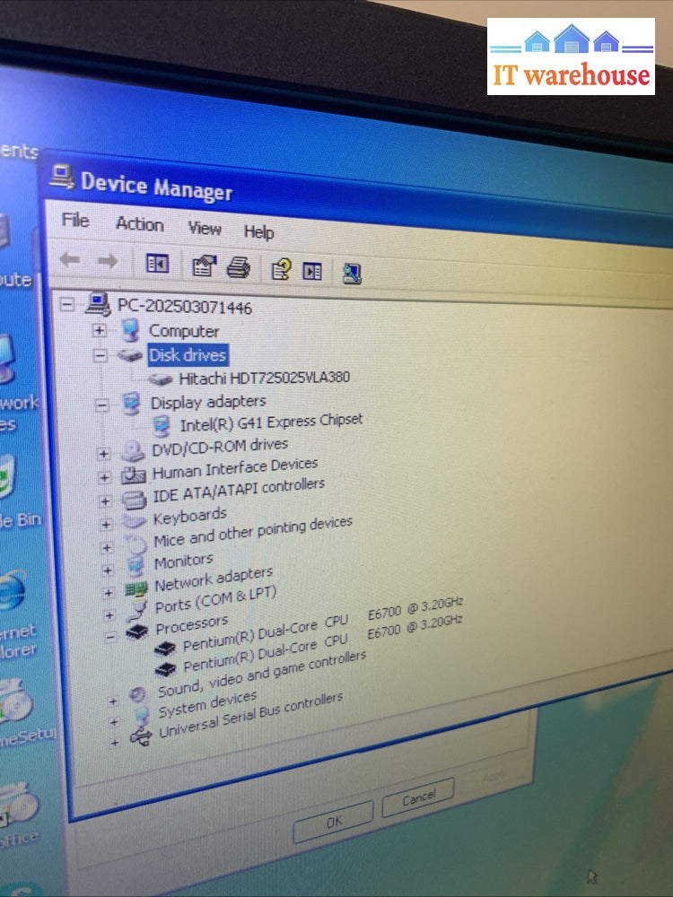 Acer Veriton SFF Duo core E6700 3GB 250GB Windows XP Pro SP3 (wifi)