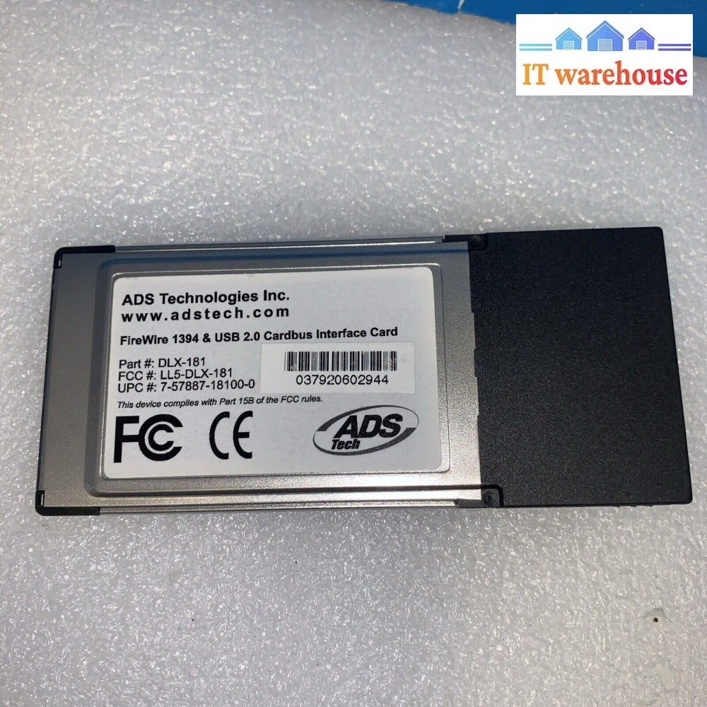 ADS Dual Link Cardbus Card DLX-181 IEEE1394 and USB 2.0 32 bit Card