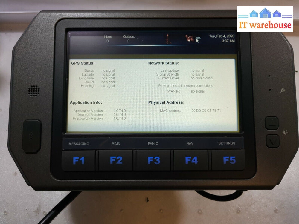 Advantech Trek-743 7’ Lcd Vehicle Computer (No Gps Receiver/ Stand/ Adapter)