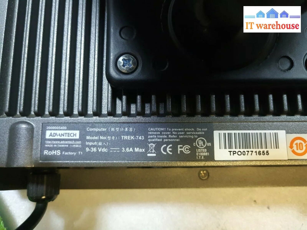 - Advantech Trek-743 7’ Lcd Vehicle Computer W Stand& Adapter (No Gps Receiver)