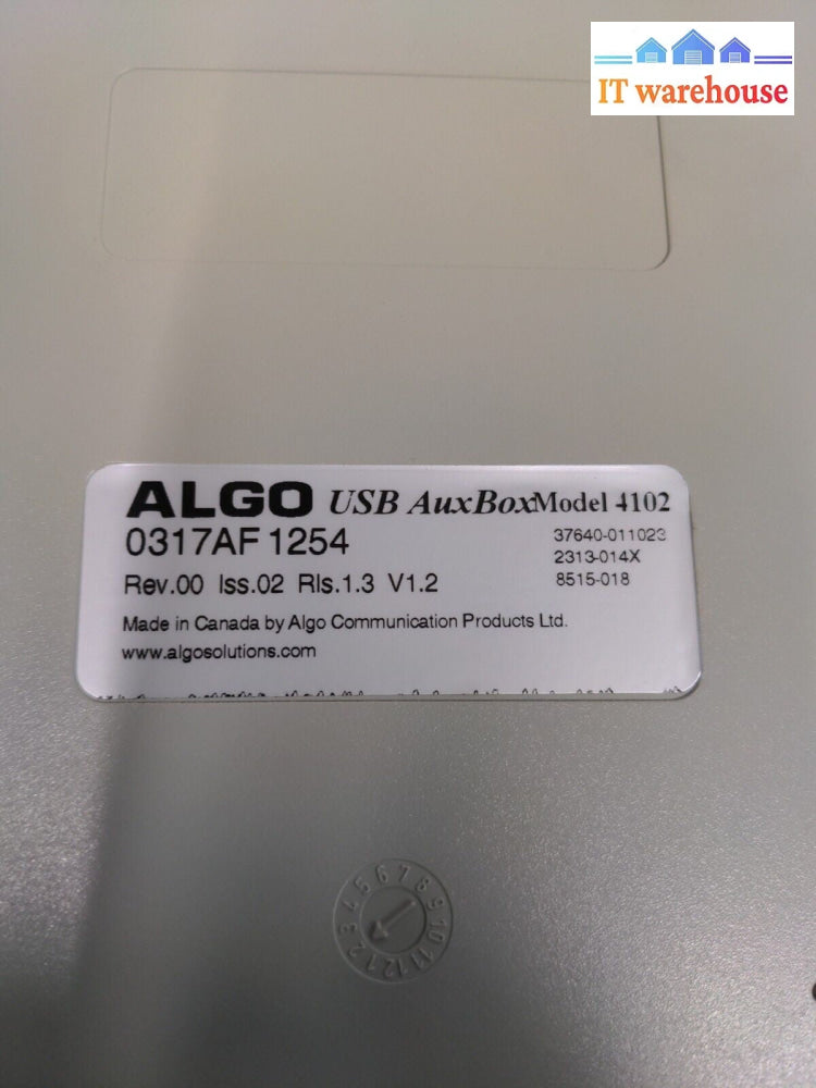 ALGO 4102 Digital AuxBox USB Call Recording for Digital Telephone + AC adapter