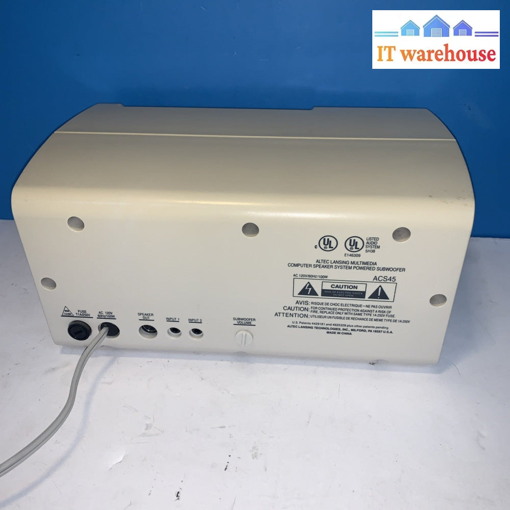 Altec Lansing Subwoofer ACS45 Multimedia Computer Speaker (Single)